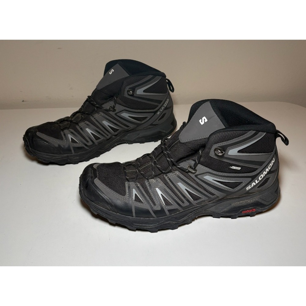 Salomon Men's X Ultra Pioneer Mid Waterproof Hiking Shoes | Gray/Black | Size 12 - Picture 11 of 11
